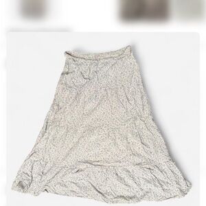 Brandy Melville Cream Floral A-Line Skirt